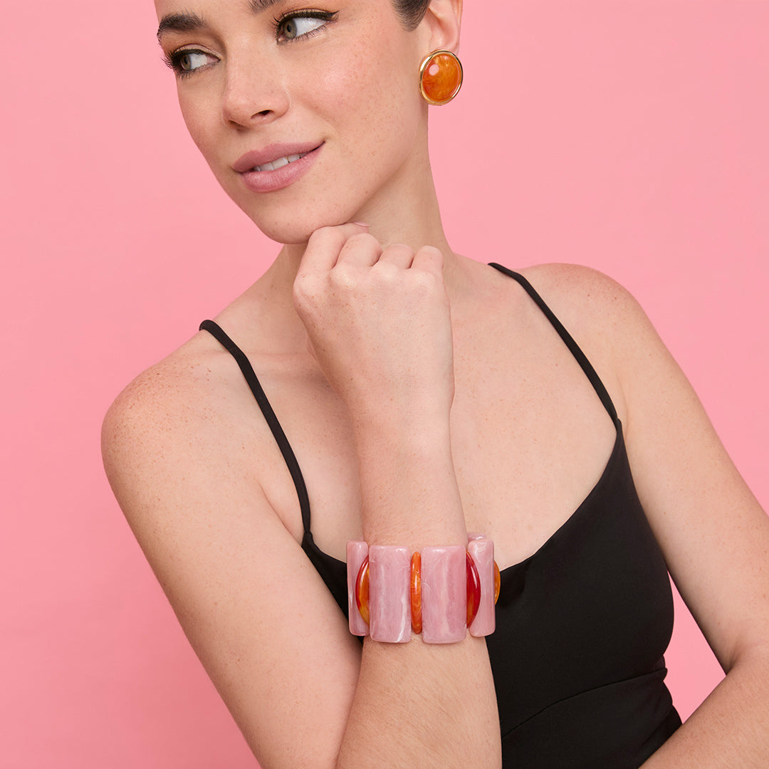 BRAZALETE OCTAVIA ROSA NARANJA