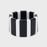 Cargue la imagen en el visor de la galería, BRAZALETE ROMA BLANCO NEGRO
