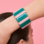 Cargue la imagen en el visor de la galería, BRAZALETE ROMA VERDE ROSA
