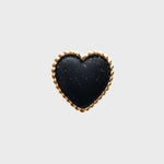 Cargue la imagen en el visor de la galería, PRENDEDOR CORAZON ENTORCHADO NEGRO