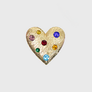 CORREA CORAZON CRISTALES DORADO