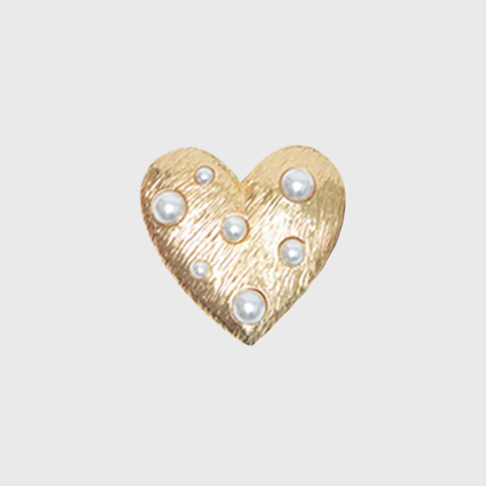 CORREA CORAZÓN PERLAS DORADO