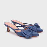 Cargue la imagen en el visor de la galería, CAMILA MULE MIDI AZUL
