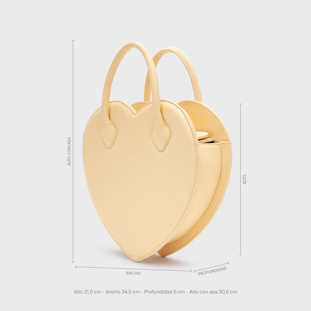 CANDELARIA HEART BAG AMARILLO PASTEL