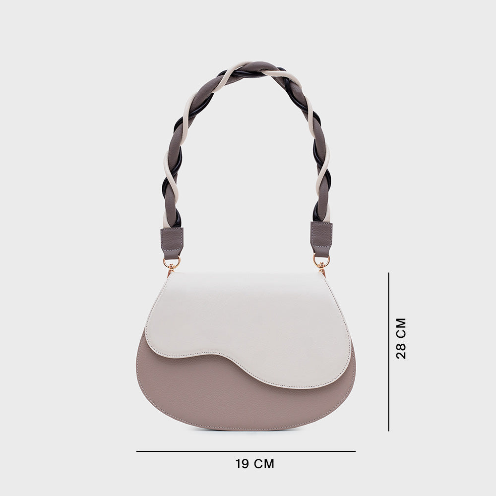 TINA CLAM BAG MARRÓN