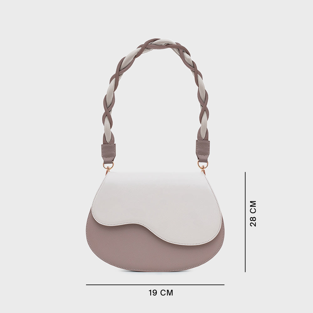 TINA CLAM BAG MARRÓN