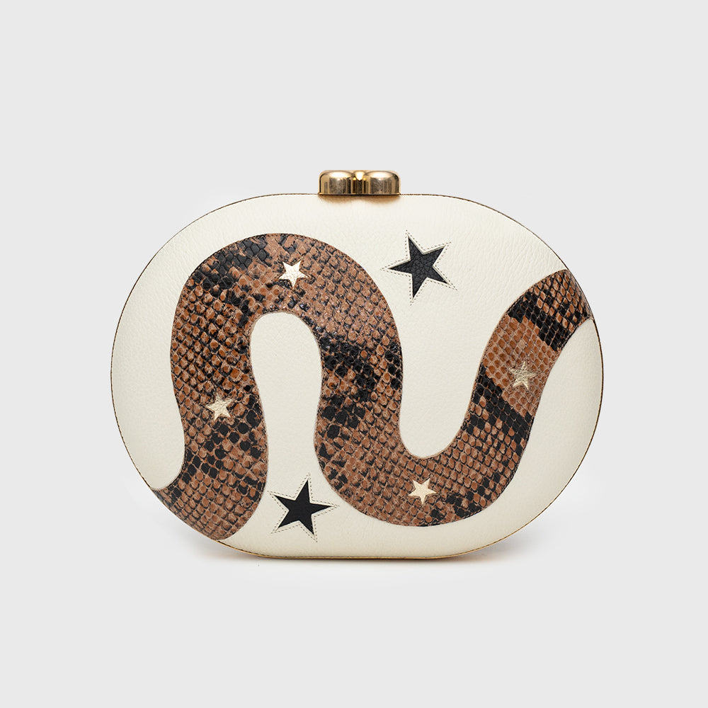 CLUTCH ANACONDA STARS HUESO