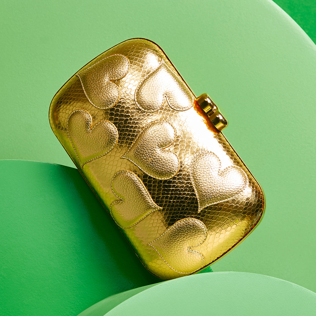 CLUTCH PILLBOX ROSALIE DORADO