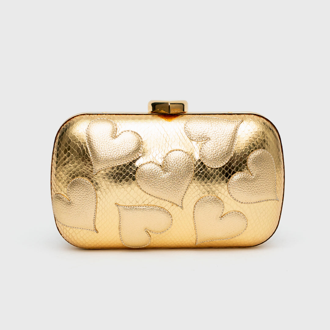 CLUTCH PILLBOX ROSALIE DORADO