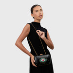 Cargue la imagen en el visor de la galería, CLUTCH PILLBOX SHAZAM NEGRO