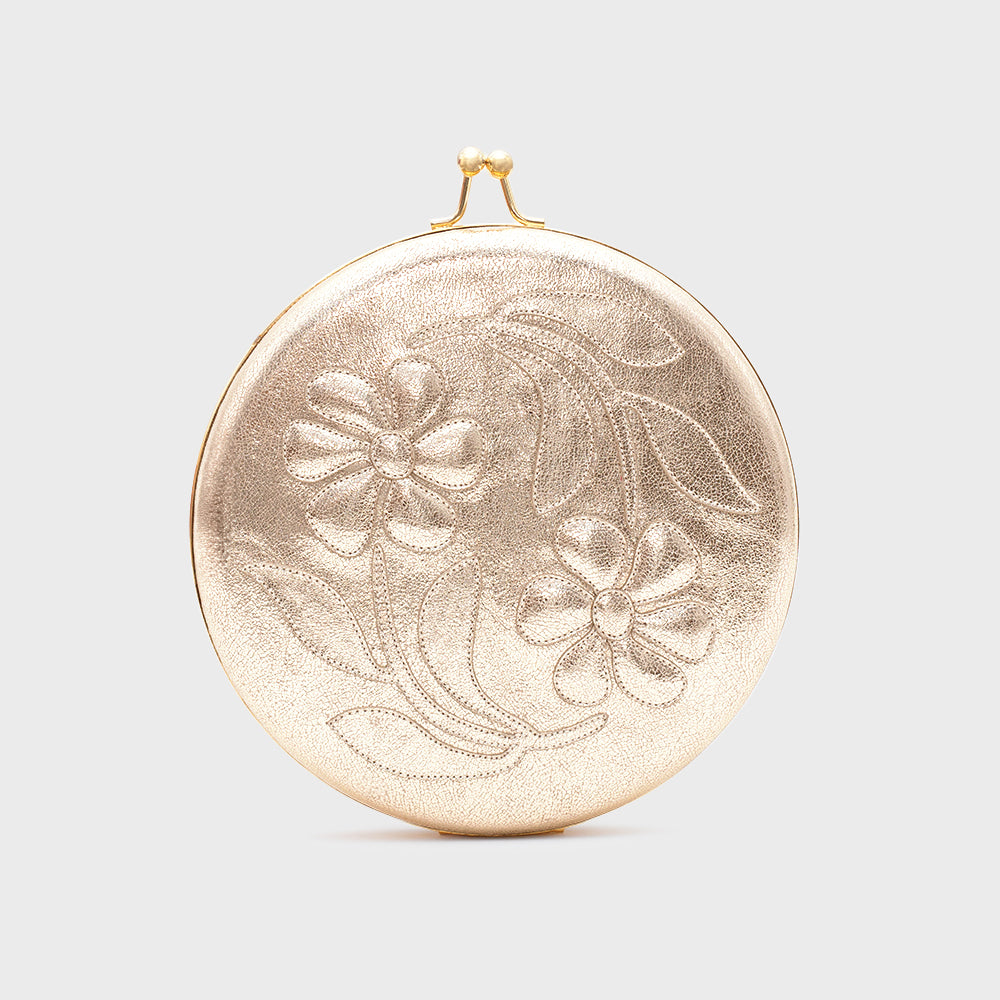 CLUTCH CAMELIA PLATINO ORO