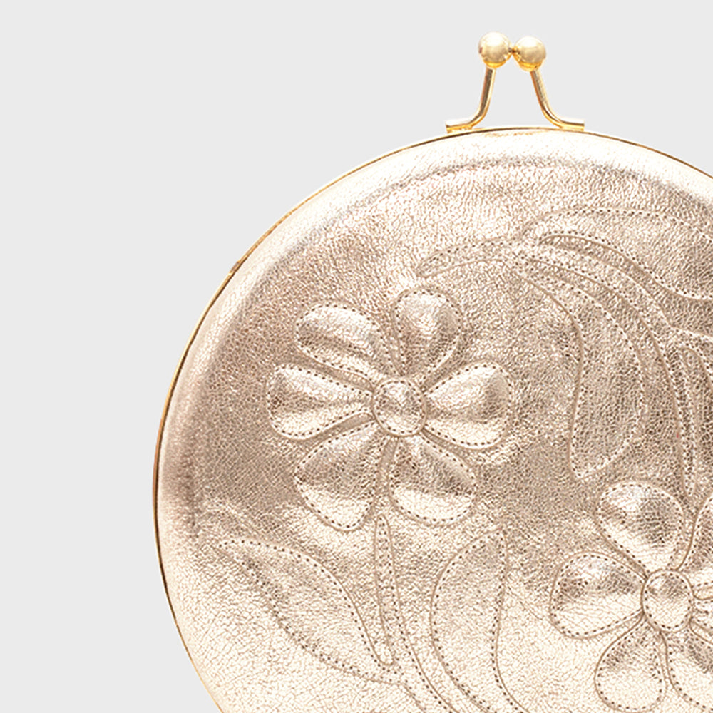 CLUTCH CAMELIA PLATINO ORO