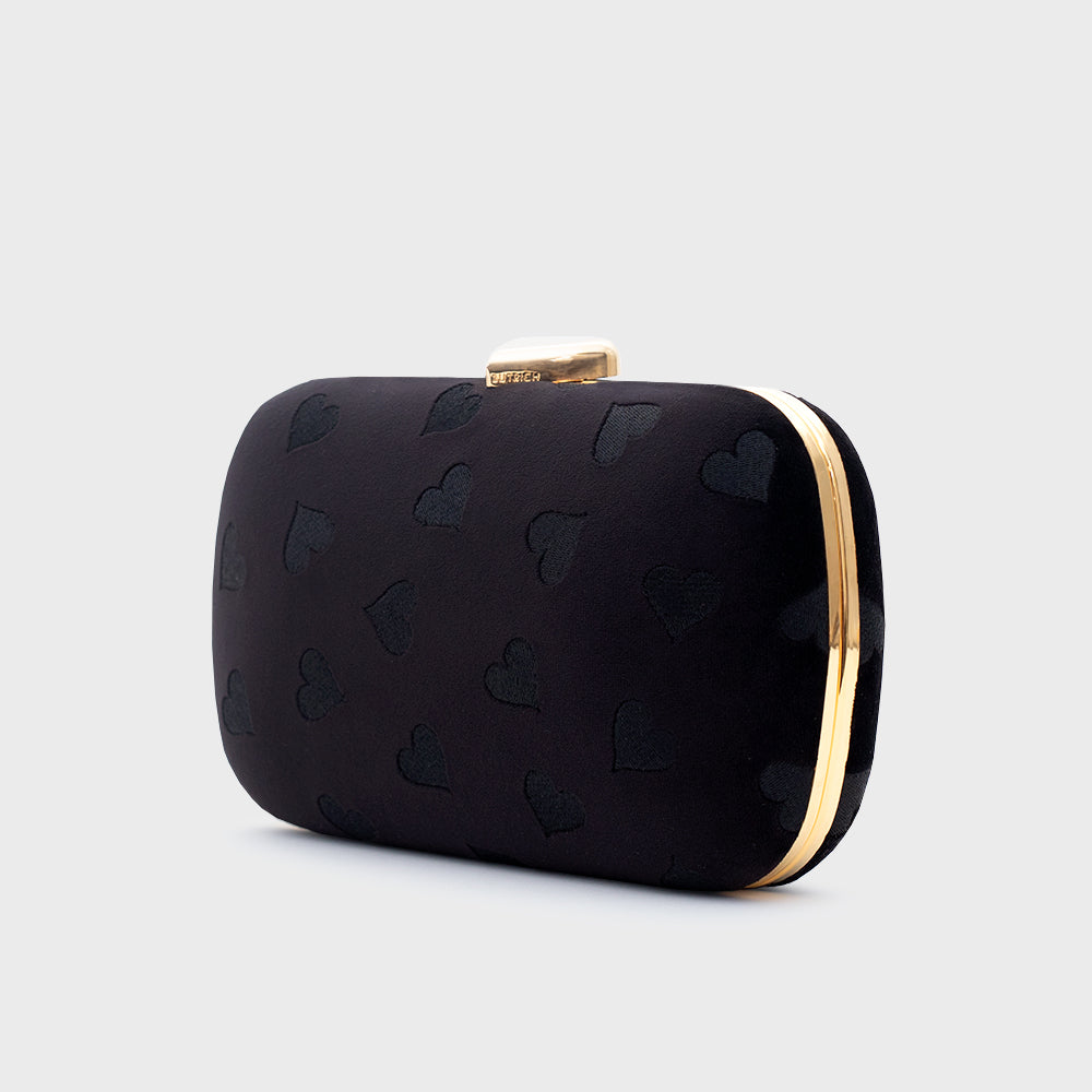 CLUTCH PILLBOX NISHA NEGRO