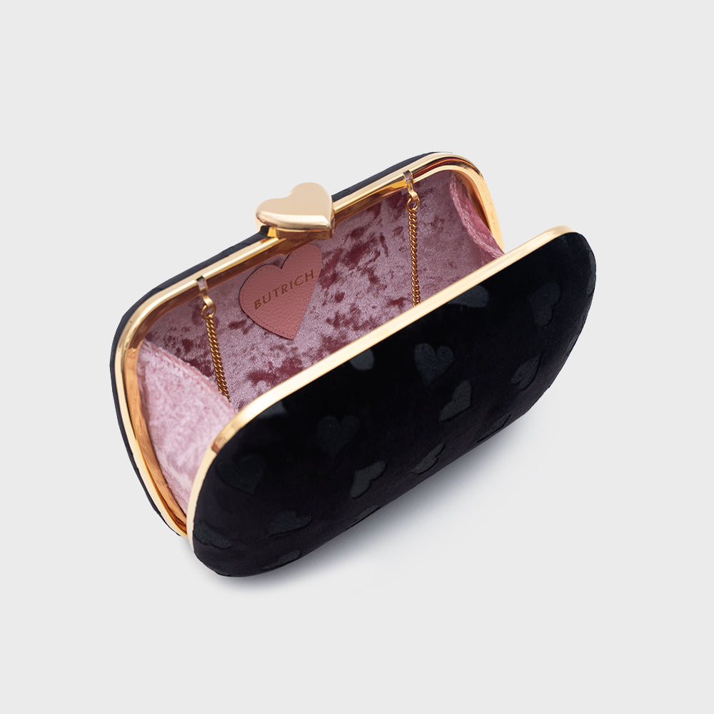CLUTCH PILLBOX NISHA NEGRO