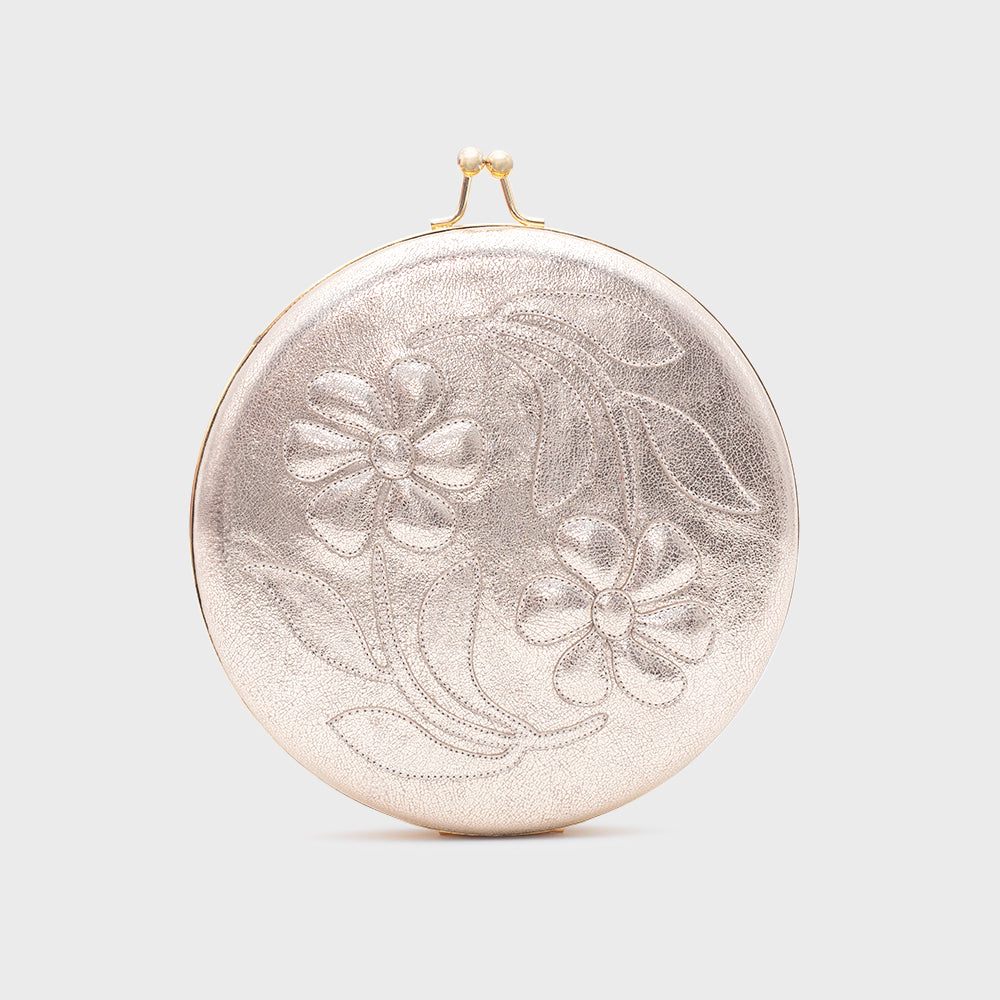 CLUTCH CAMELIA PLATINO ORO