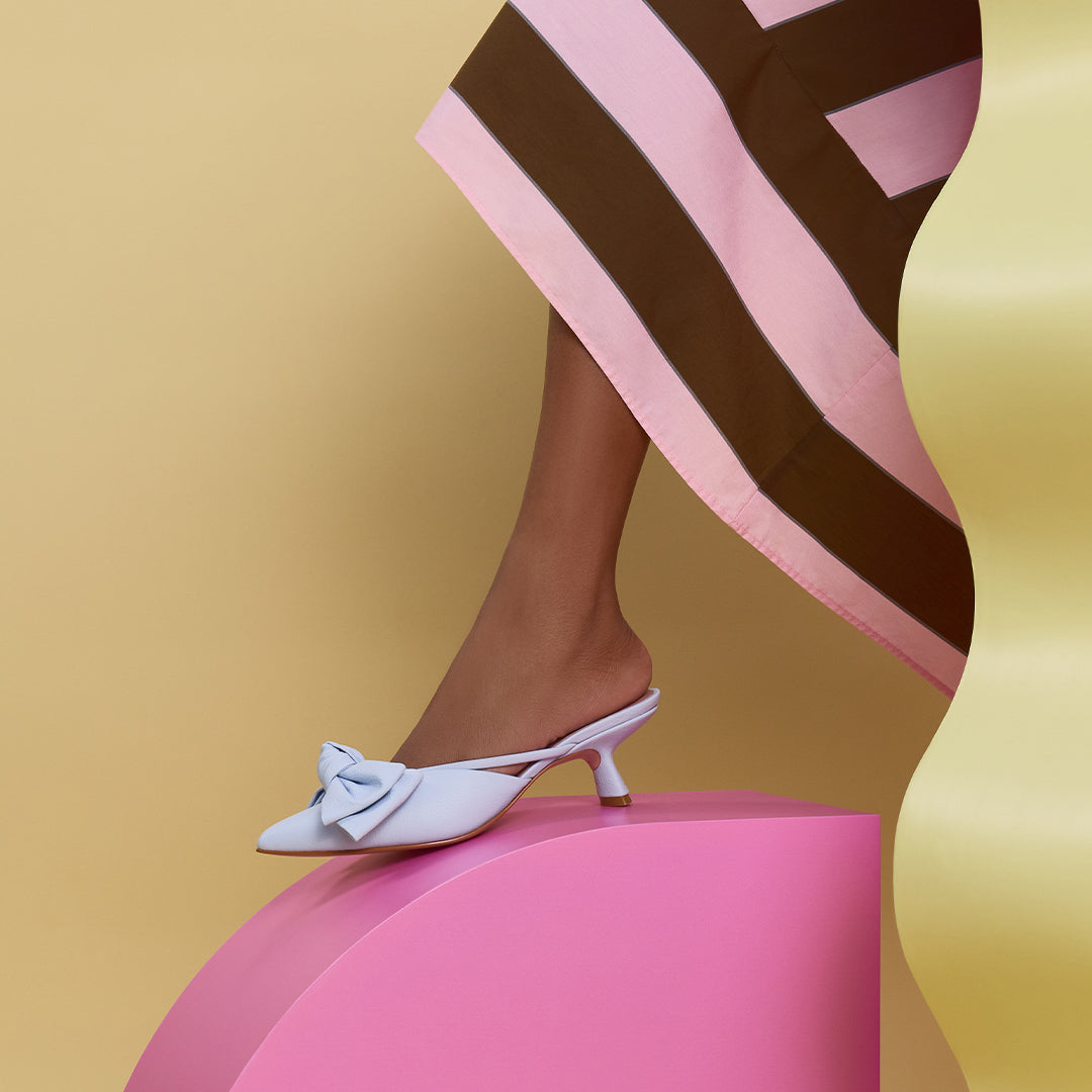DAENA MULE MIDI CELESTE