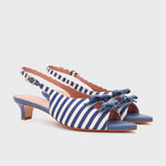 Cargue la imagen en el visor de la galería, EUGENIA FLAT SLINGBACK AZUL

