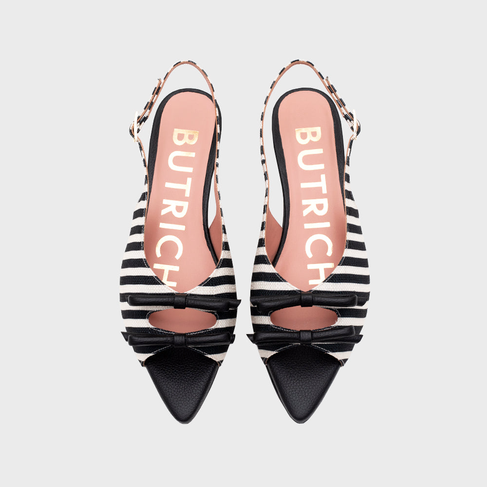 EUGENIA FLAT SLINGBACK NEGRO