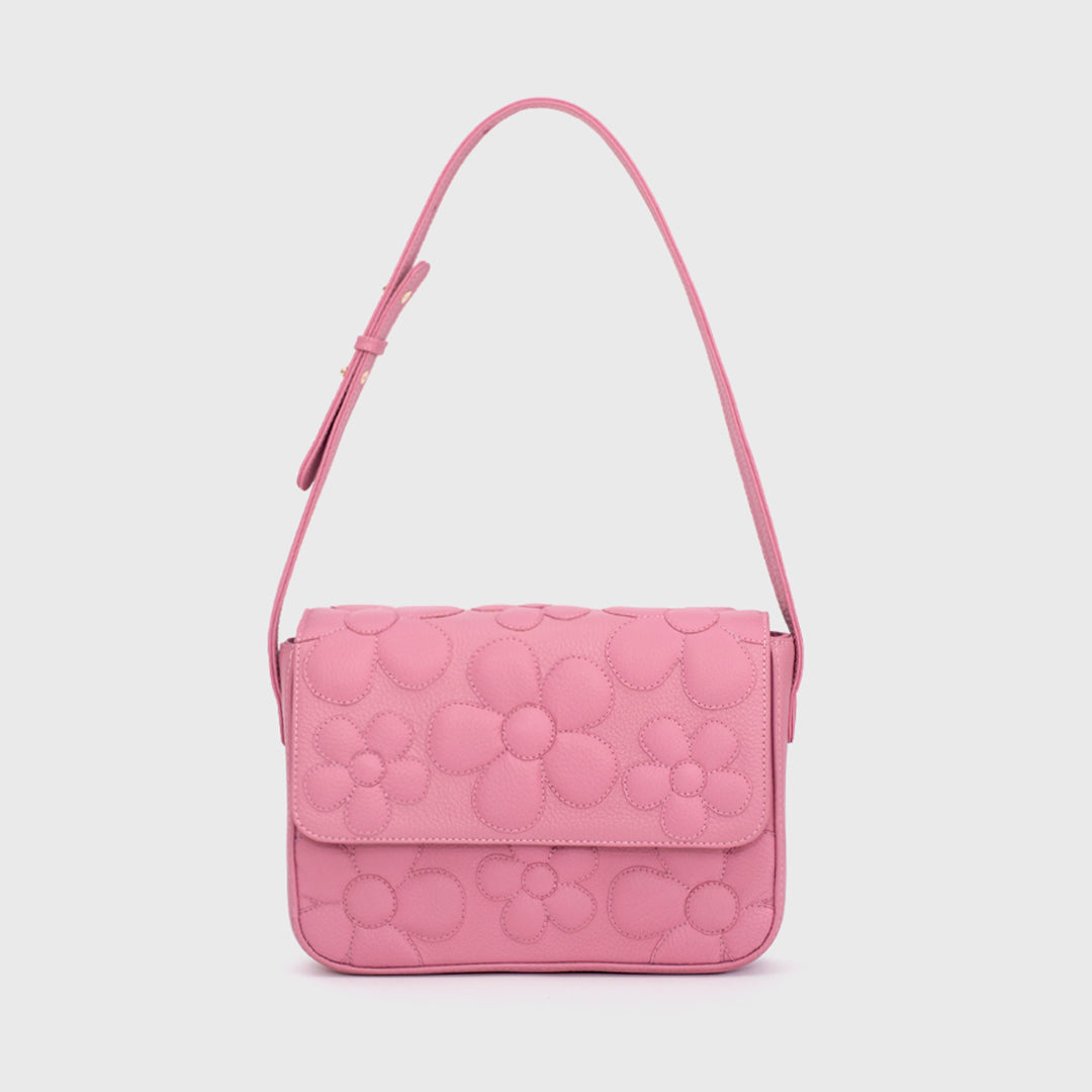 FANCY FLOWER FLAP BAG ROSA