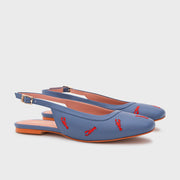 FLAVIA FLAT SLINGBACK AZUL