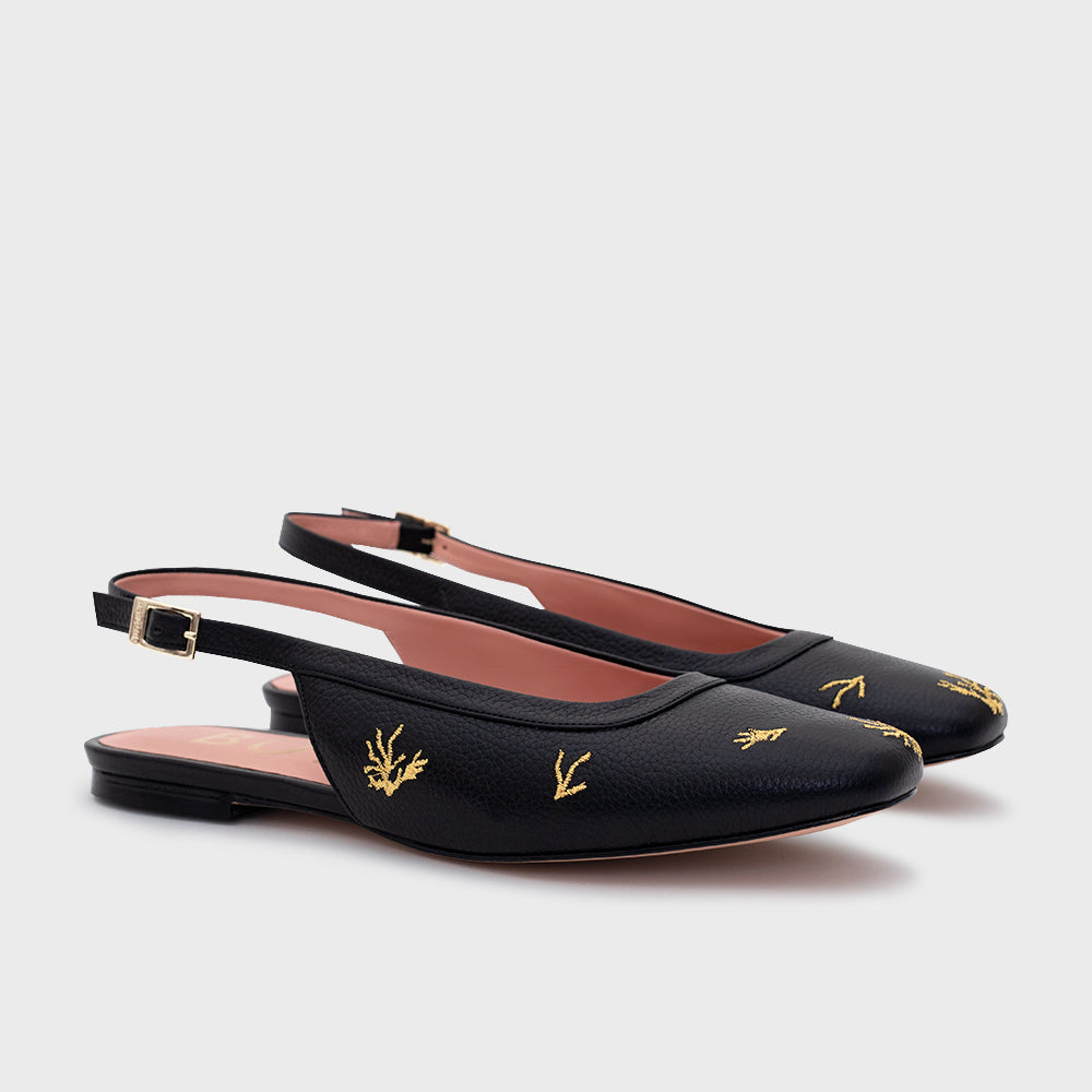 FLAVIA FLAT SLINGBACK NEGRO