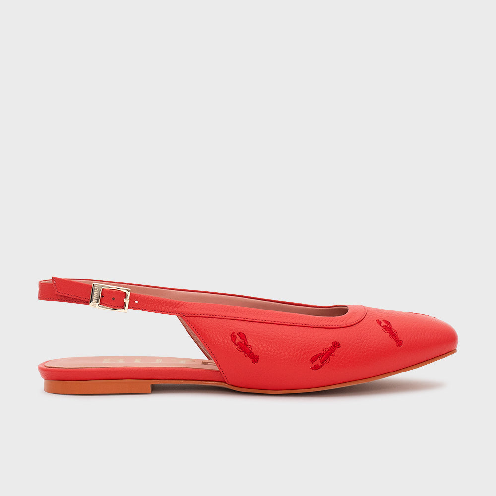 FLAVIA FLAT SLINGBACK ROJO
