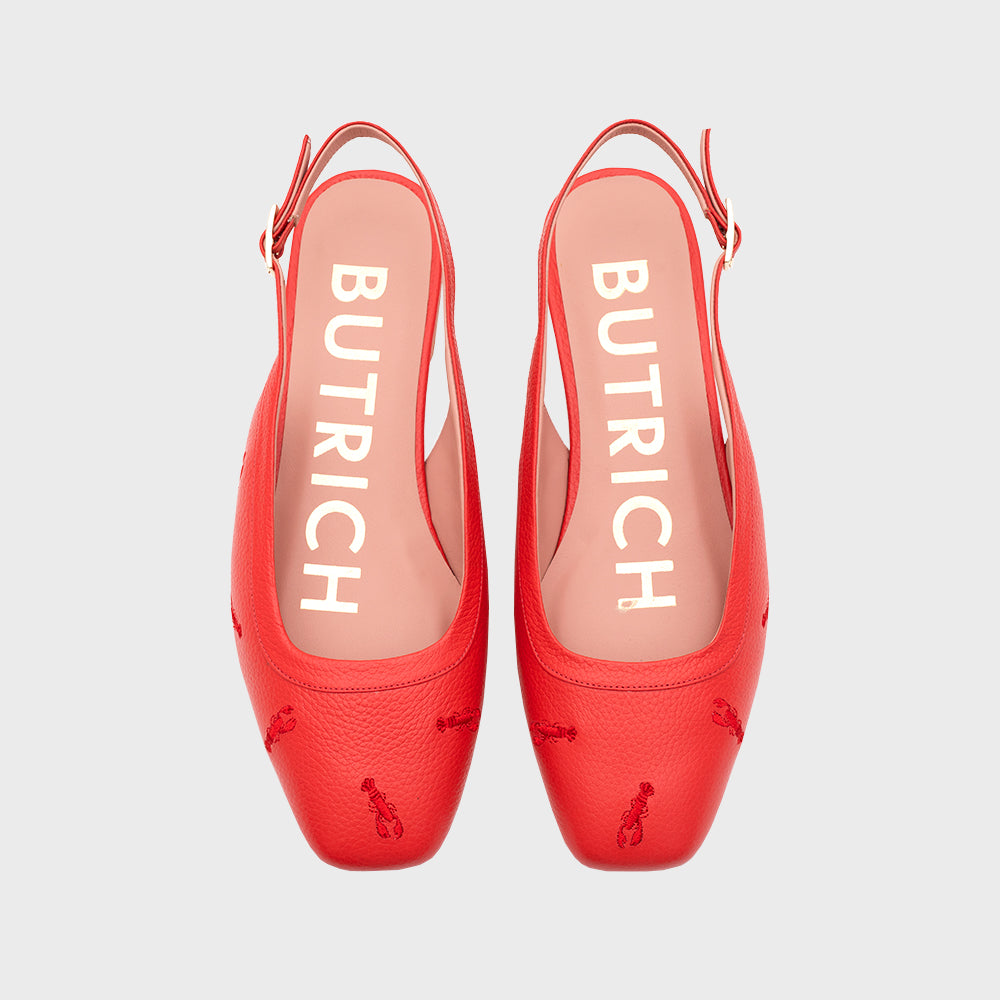 FLAVIA FLAT SLINGBACK ROJO