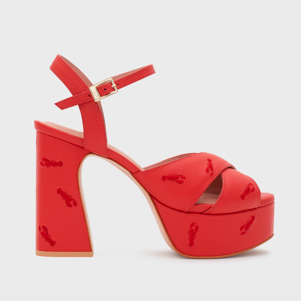 FLAVIA PLATAFORMA ROJO