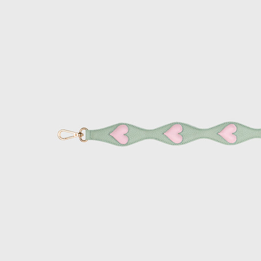 STRAP HEARTS VERDE ROSA
