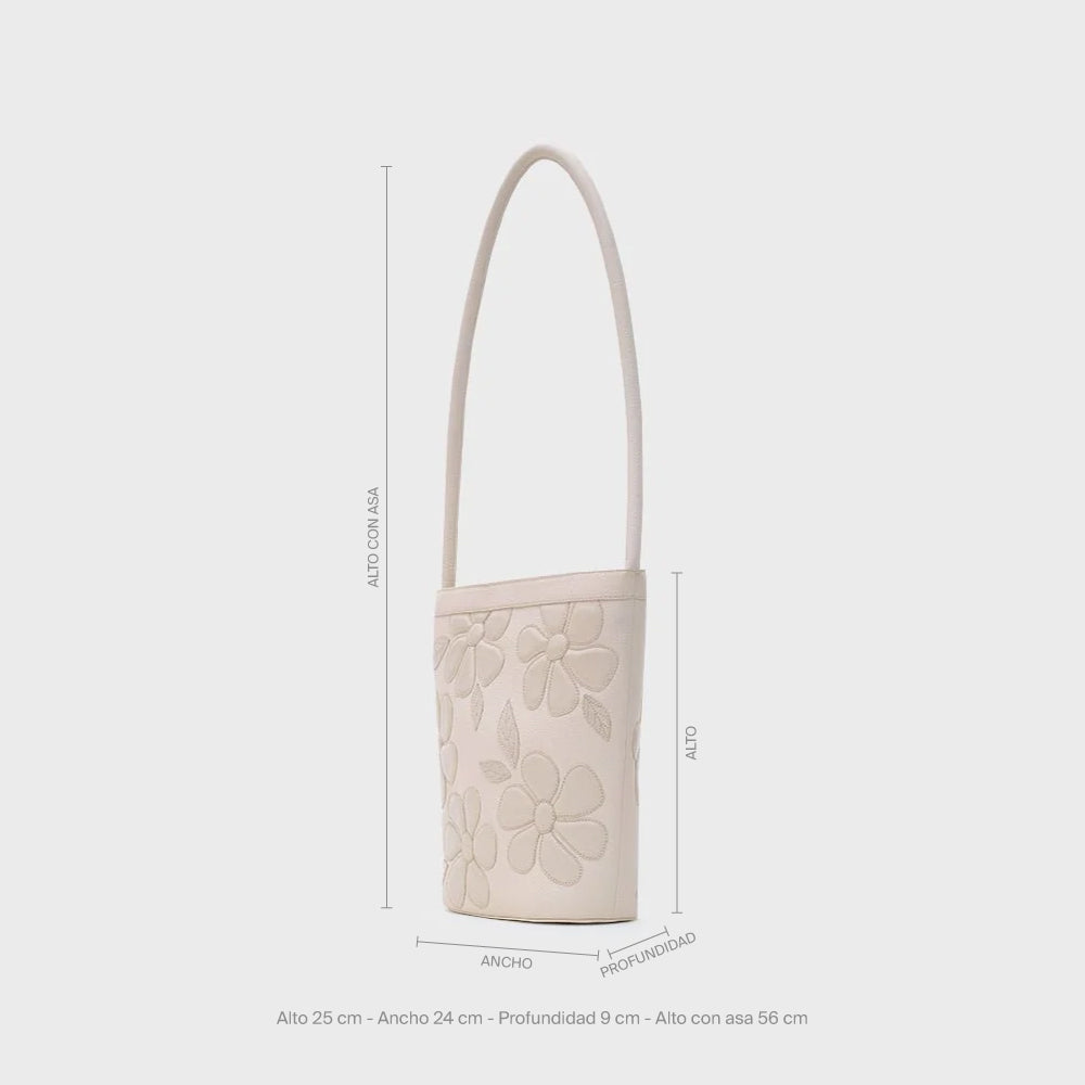JANIA BUCKET BAG HUESO