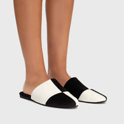 JULIE SLIPPER HUESO NEGRO