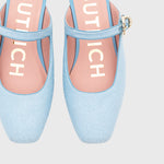 Cargue la imagen en el visor de la galería, KENZA MULE FLAT CELESTE