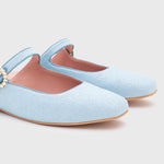 Cargue la imagen en el visor de la galería, KENZA MULE FLAT CELESTE