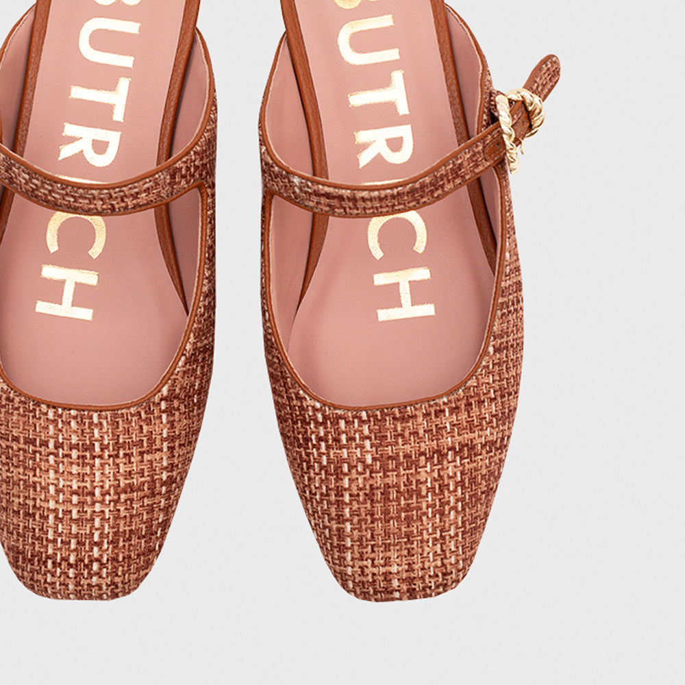 KENZA MULE FLAT OCRE