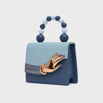 Cargue la imagen en el visor de la galería, LUCKY HAND BEADED LUNCH BAG AZUL
