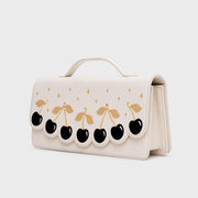 LUCKY CHERRIES RECTANGLE BAG HUESO