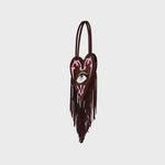 Cargue la imagen en el visor de la galería, LUCKY EYE HEART FRINGES BAG MARRÓN
