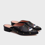 Cargue la imagen en el visor de la galería, LUCKY EYE MULE FLAT NEGRO

