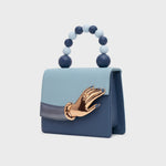 Cargue la imagen en el visor de la galería, LUCKY HAND BEADED LUNCH BAG AZUL
