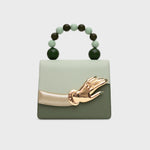 Cargue la imagen en el visor de la galería, LUCKY HAND BEADED LUNCH BAG VERDE
