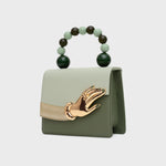 Cargue la imagen en el visor de la galería, LUCKY HAND BEADED LUNCH BAG VERDE
