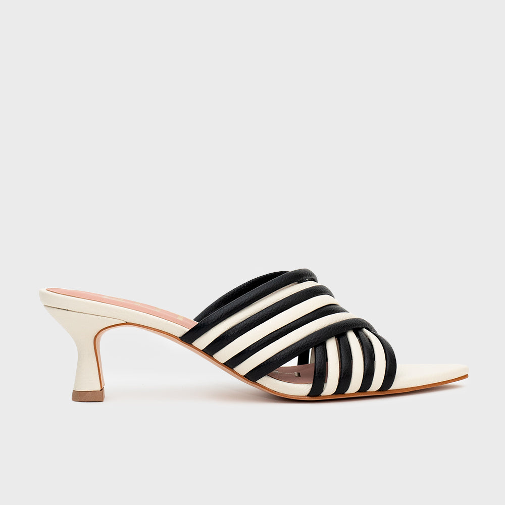 MARGARET MIDI STILETTO HUESO NEGRO