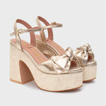 Cargue la imagen en el visor de la galería, MARLA SUPER PLATAFORMA PLATINO ORO