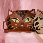 Cargue la imagen en el visor de la galería, MAXI OVAL BAG CAMPARI CAT MARRÓN
