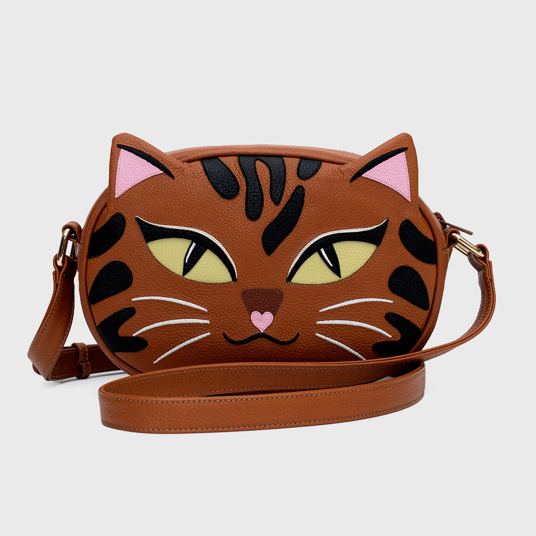 MAXI OVAL BAG CAMPARI CAT MARRÓN