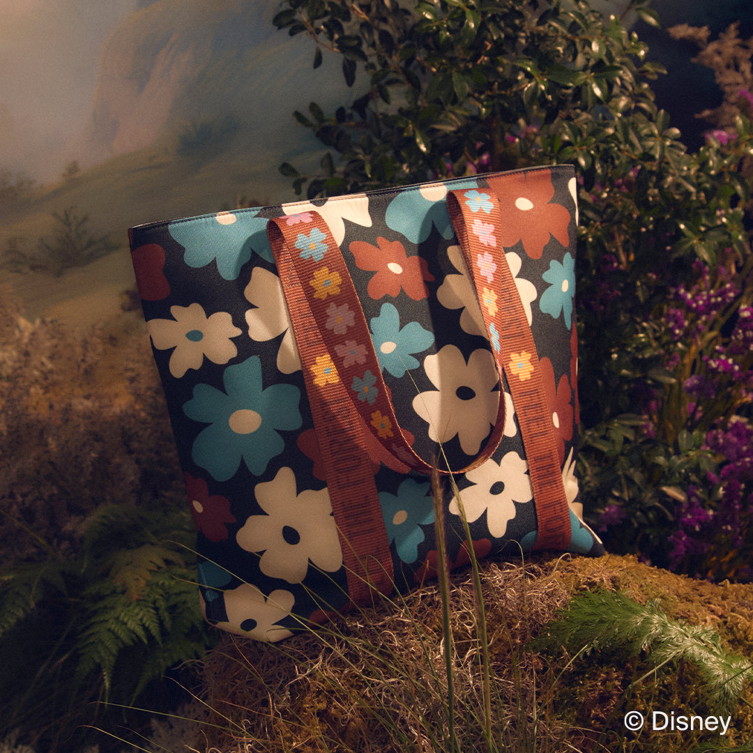 MEDIUM BAG WILDWOOD FLOWERS NEGRO