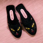 Cargue la imagen en el visor de la galería, MIDNIGHT CAT SLIPPER NEGRO
