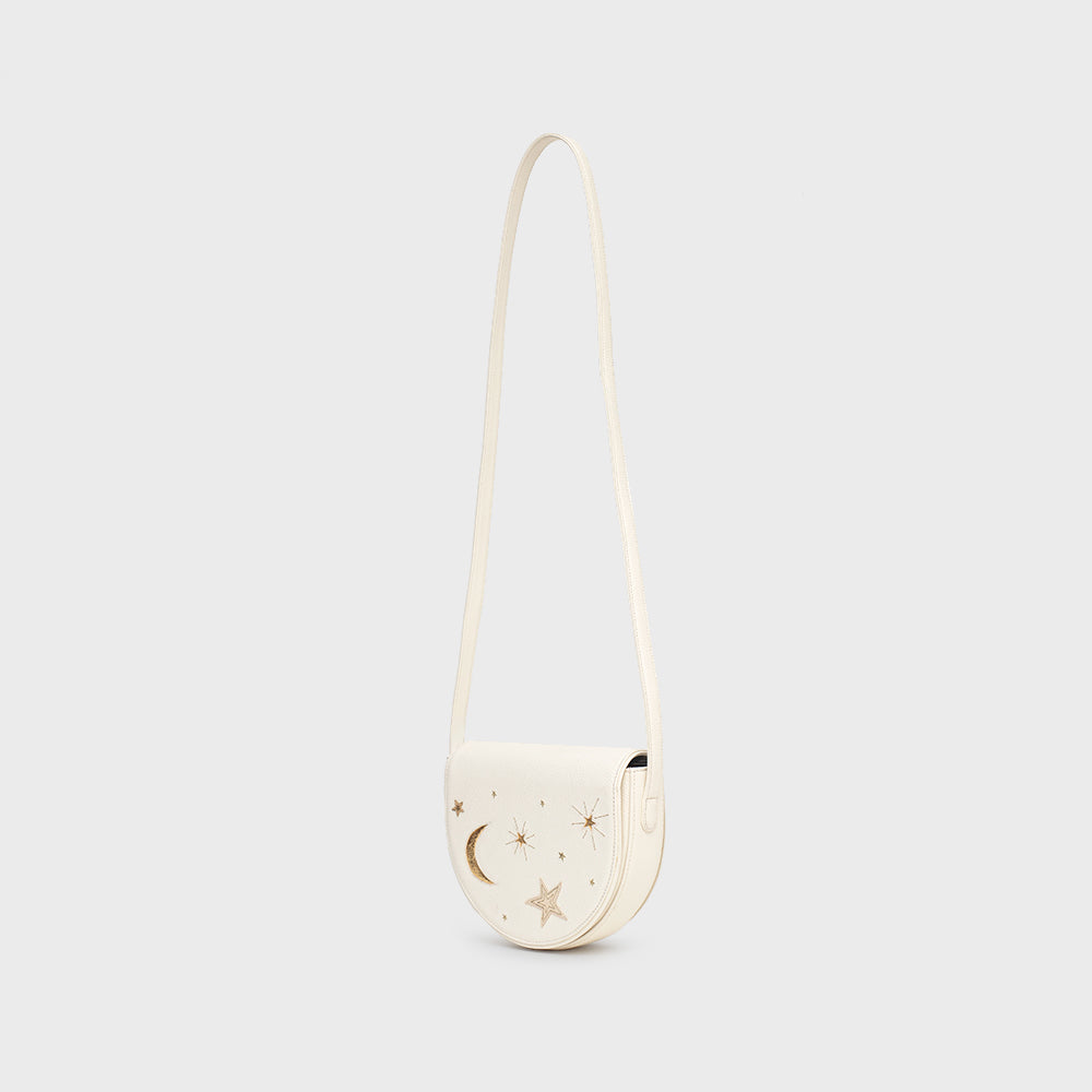 MIDNIGHT COWGIRL SADDLE BAG HUESO