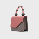Cargue la imagen en el visor de la galería, MONA BEADED LUNCH BAG GRIS