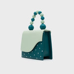 Cargue la imagen en el visor de la galería, MONA BEADED LUNCH BAG VERDE